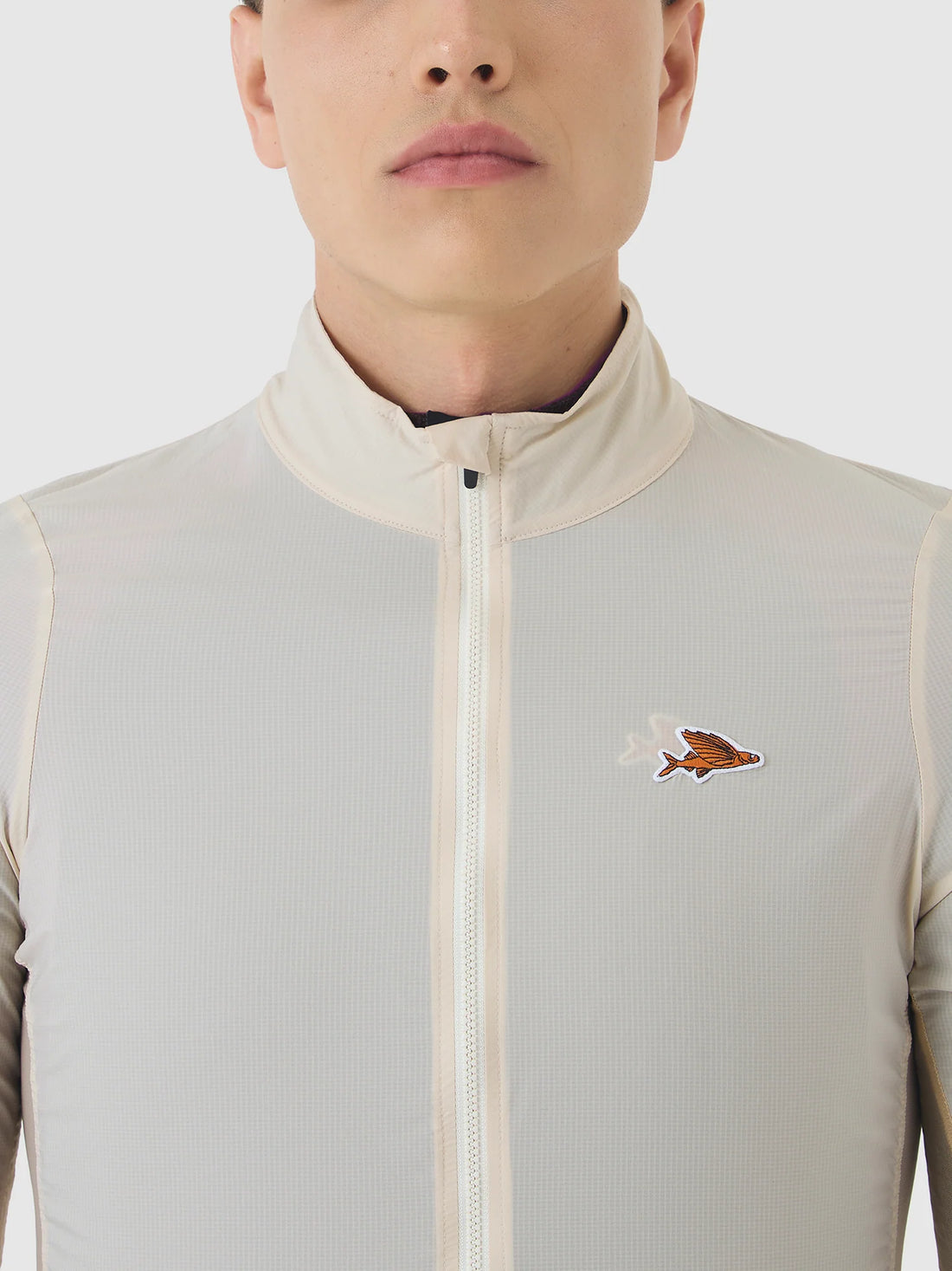 Café du Cycliste Edith Men's Cycling Windjacket Wind Fahrradjacke Chalk