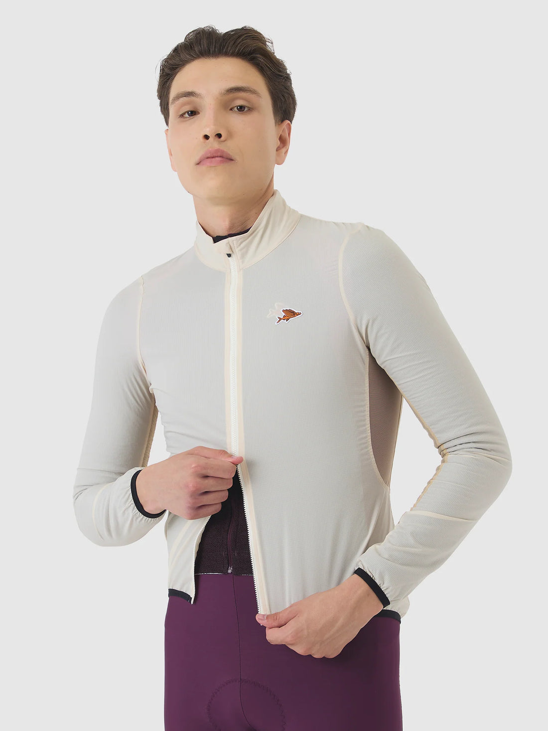Café du Cycliste Edith Men's Cycling Windjacket Wind Fahrradjacke Chalk