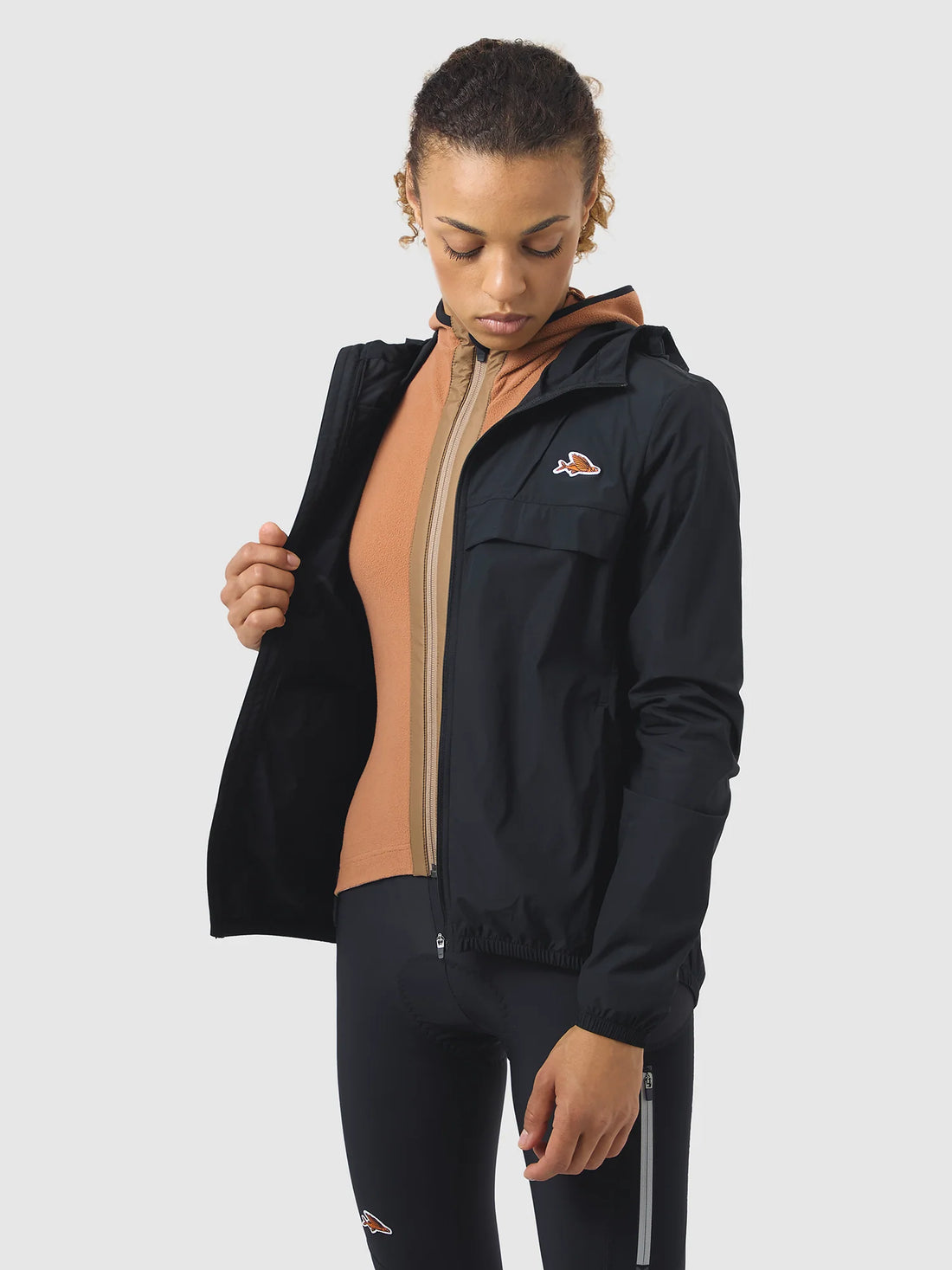 Café du Cycliste Ilona Women's Windproof Jacket Wind Fahrradjacke Black