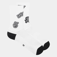 Café du Cycliste Aero Socks Aero Radsocken Stickers White