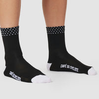 Café du Cycliste Dotted Socks Radsocken Black