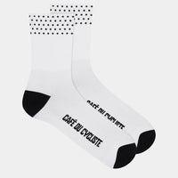 Café du Cycliste Dotted Socks Radsocken White