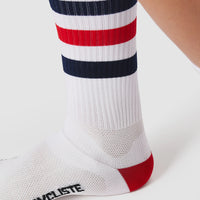 Café du Cycliste Skate Socks Radsocken Navy / Red