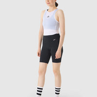 Pantaloncini con bretelle Release Café du Cycliste Sophie da donna neri
