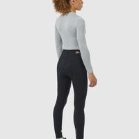 Café du Cycliste Theresa Women's Brushed Tights Thermo Radhose ohne Träger Black