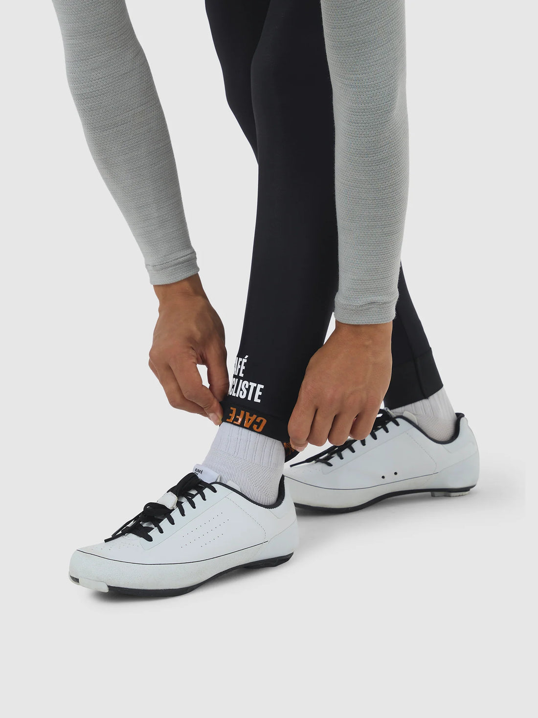 Café du Cycliste Theresa Women's Brushed Tights Thermo Radhose ohne Träger Black