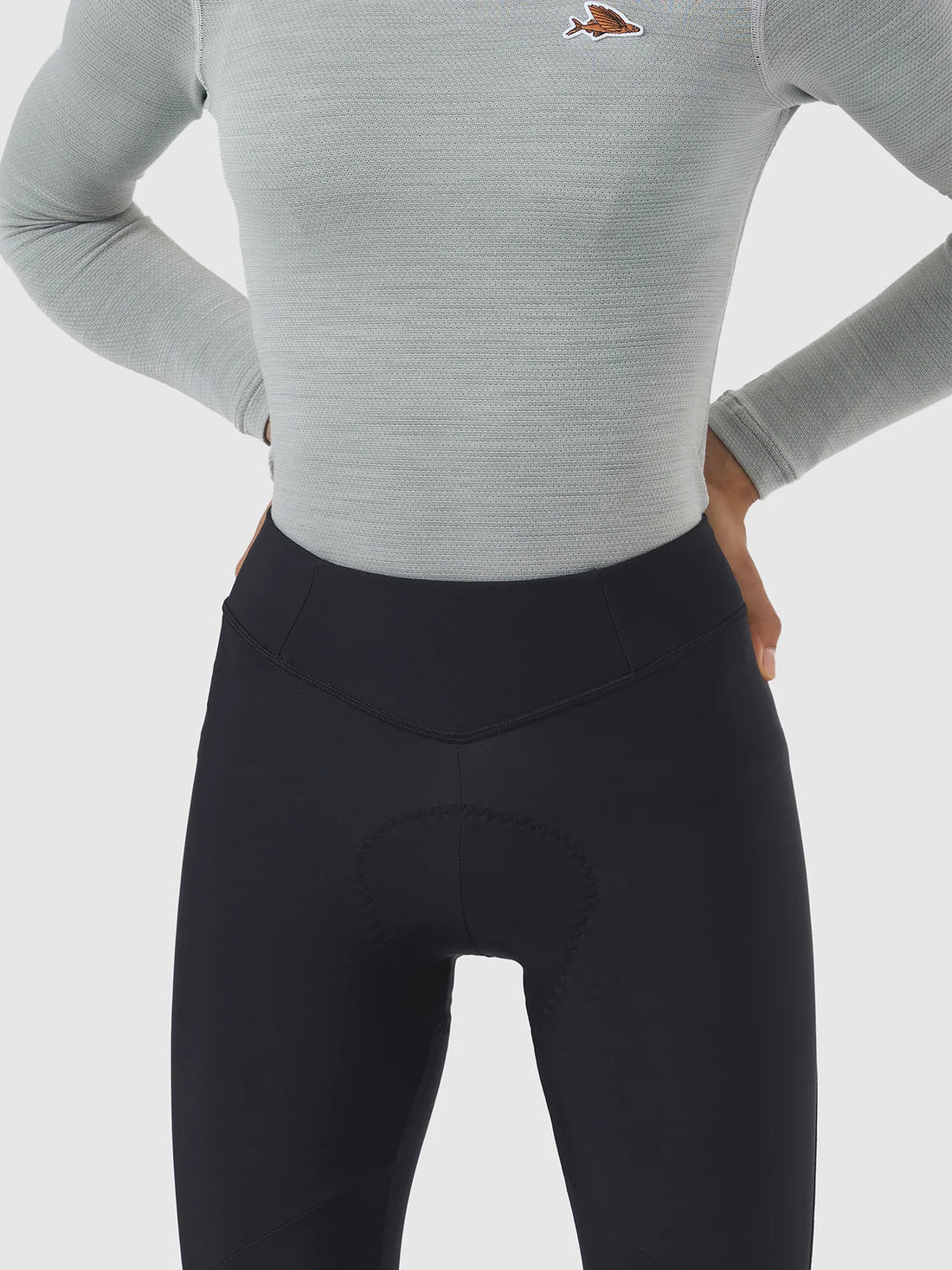 Café du Cycliste Theresa Women's Brushed Tights Thermo Radhose ohne Träger Black
