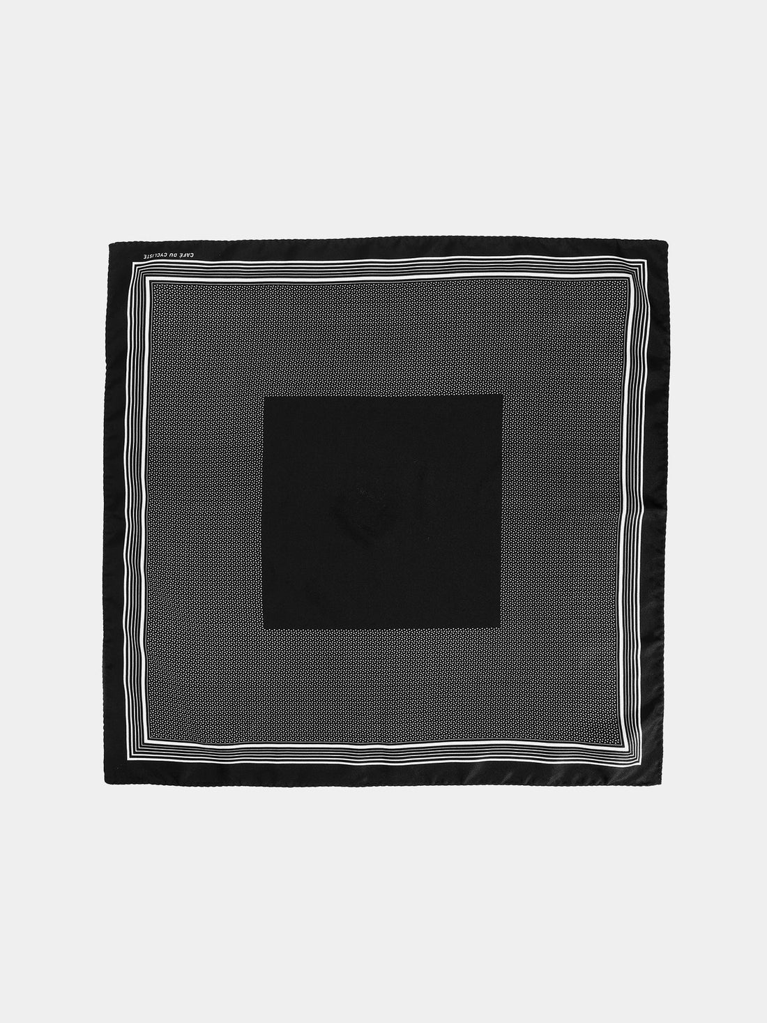 Café du Cycliste Carré de Soie Silk Neck Scarf Halstuch aus Seide Black