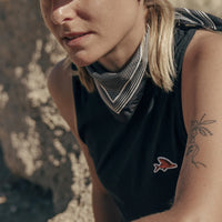 Café du Cycliste Unisex Carré de Soie Silk Scarf Halstuch aus Seide Black