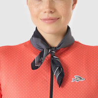 Café du Cycliste Carré de Soie Silk Neck Scarf Halstuch aus Seide Black