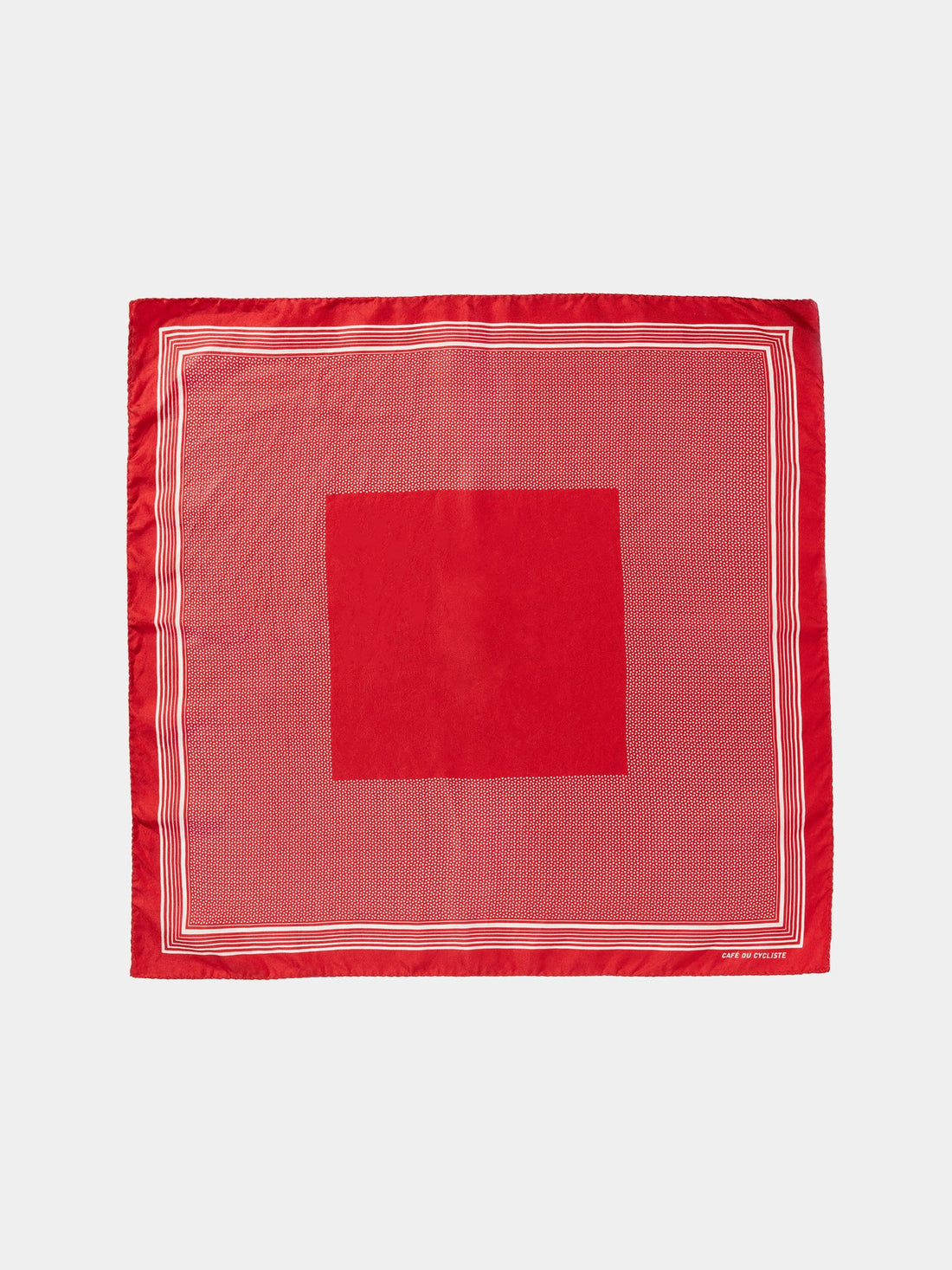 Café du Cycliste Carré de Soie Silk Neck Scarf Halstuch aus Seide Red