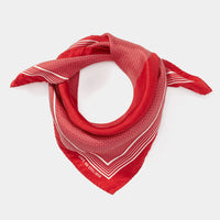 Café du Cycliste Carré de Soie Silk Neck Scarf Halstuch aus Seide Red