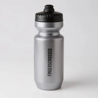Fingercrossed Bidon 650ml Trinkflasche Silver