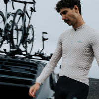 Café du Cycliste Constance Men's Midweight Jersey Radtrikot langarm Puddle