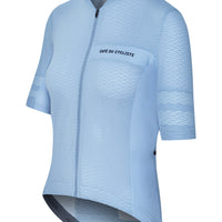 Café du Cycliste Christelle Women's Superlight Cycling Jersey Radtrikot Light Blue