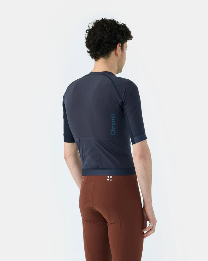 Universal Colours Chroma Men's Short Sleeve Jersey Radtrikot Midnight Blue
