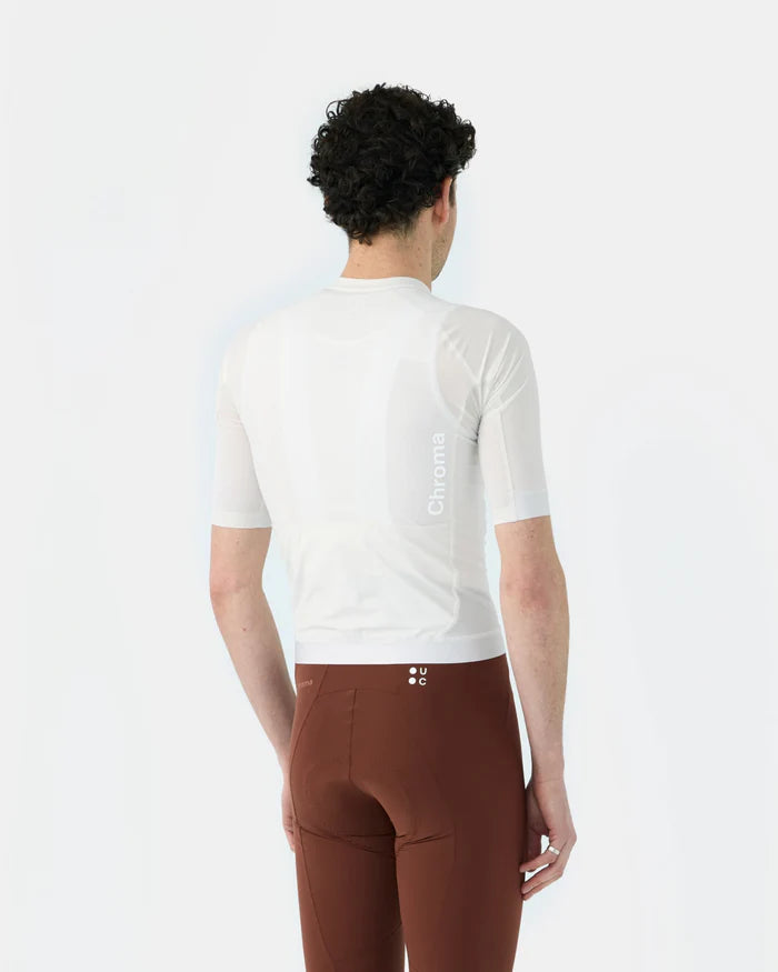 Universal Colours Chroma Men's Short Sleeve Jersey Radtrikot Off White