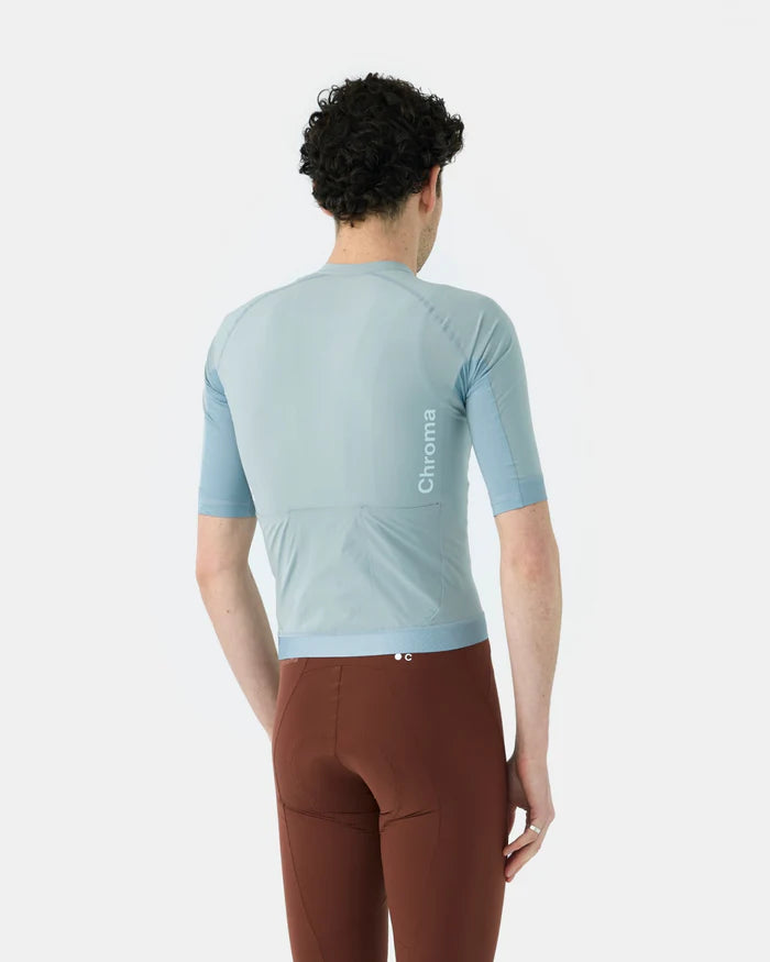 Universal Colours Chroma Men's Short Sleeve Jersey Radtrikot Sky Blue