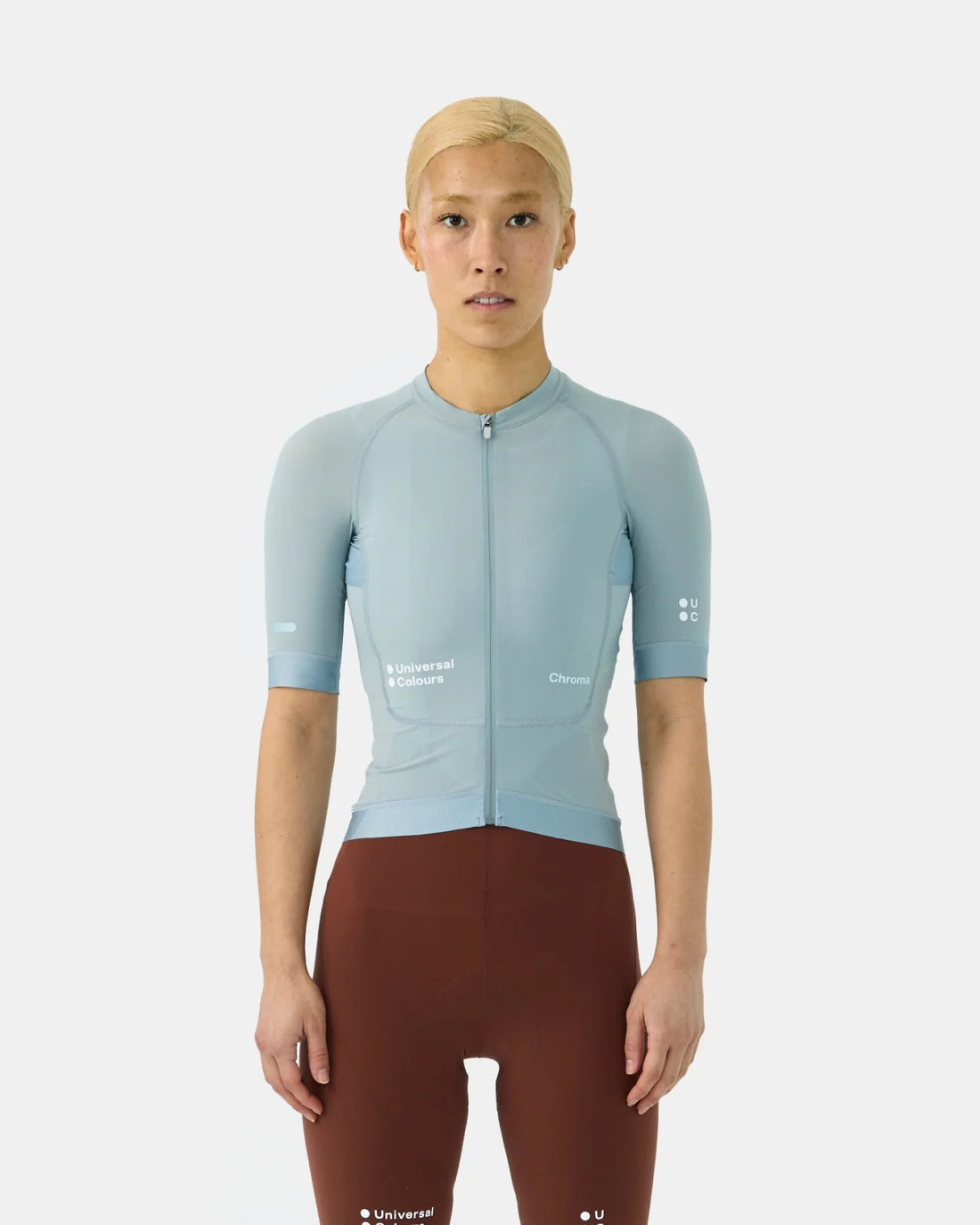 Universal Colours Chroma Women's Short Sleeve Jersey Radtrikot Sky Blue