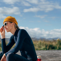 Café du Cycliste Cosette Women's Merino Base Layer Radunterhemd langarm Navy