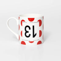 Handmade Cyclist Dossard 13 KOM Mug Tasse