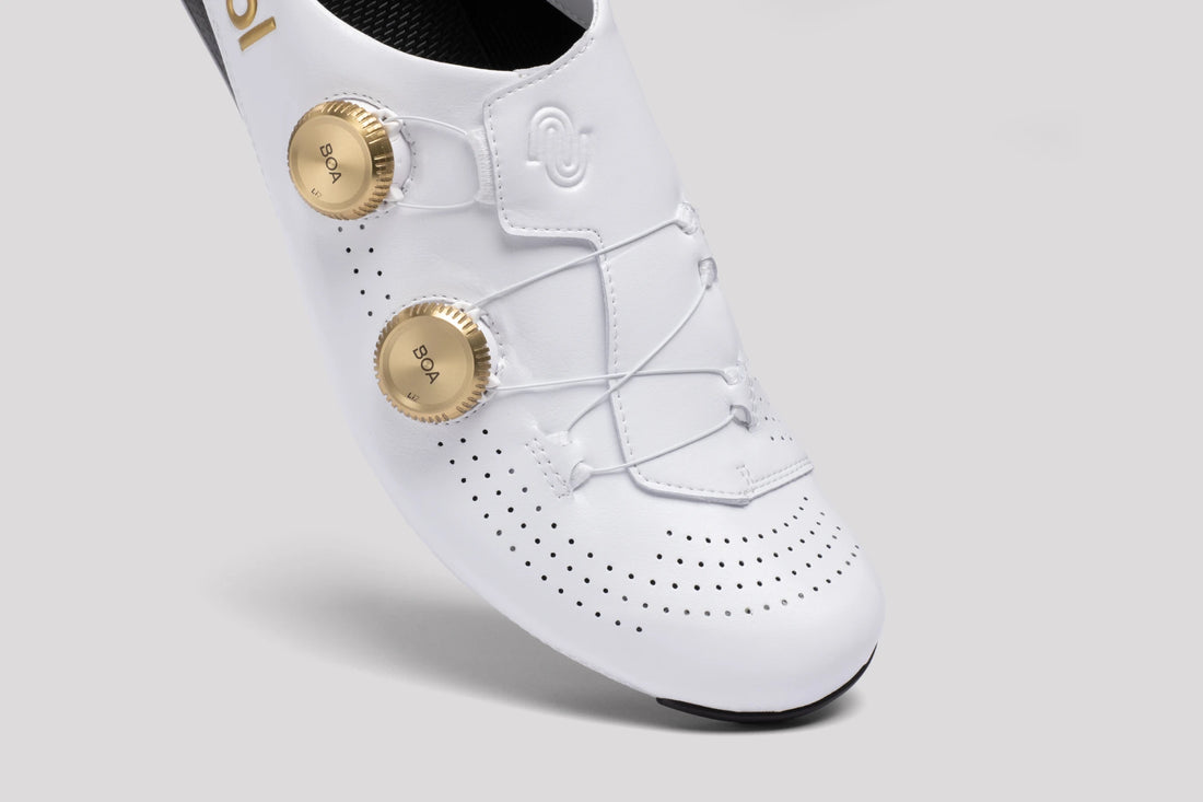 Nimbl Exceed Ultimate Glide Shoes Rennradschuhe White Gold
