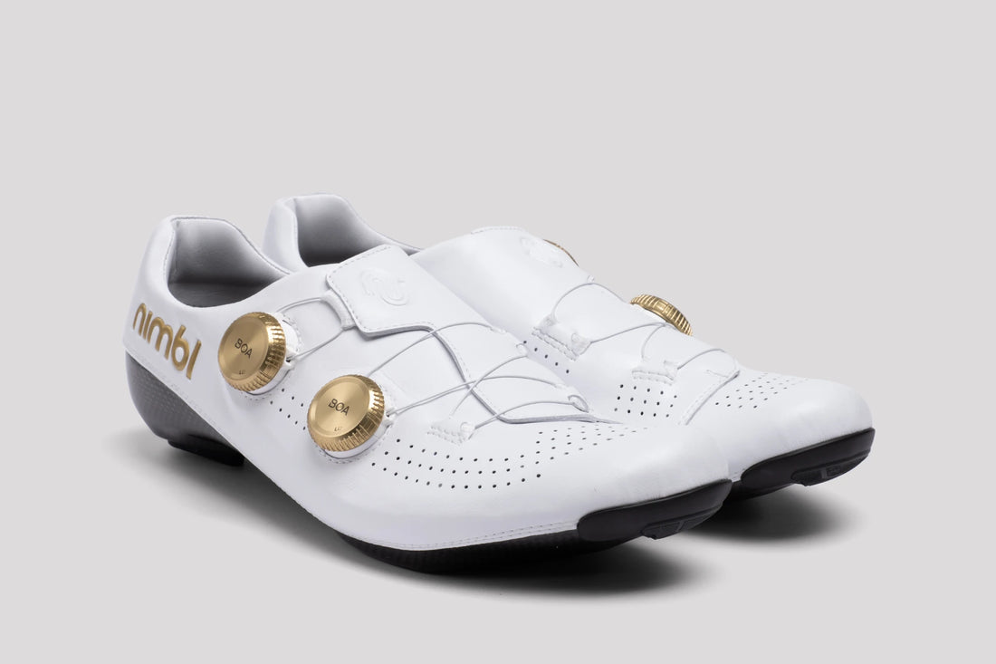 Nimbl Exceed Ultimate Glide Shoes Rennradschuhe White Gold