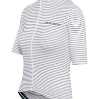 Café du Cycliste Francine Women's Midweight Cycling Jersey Radtrikot White
