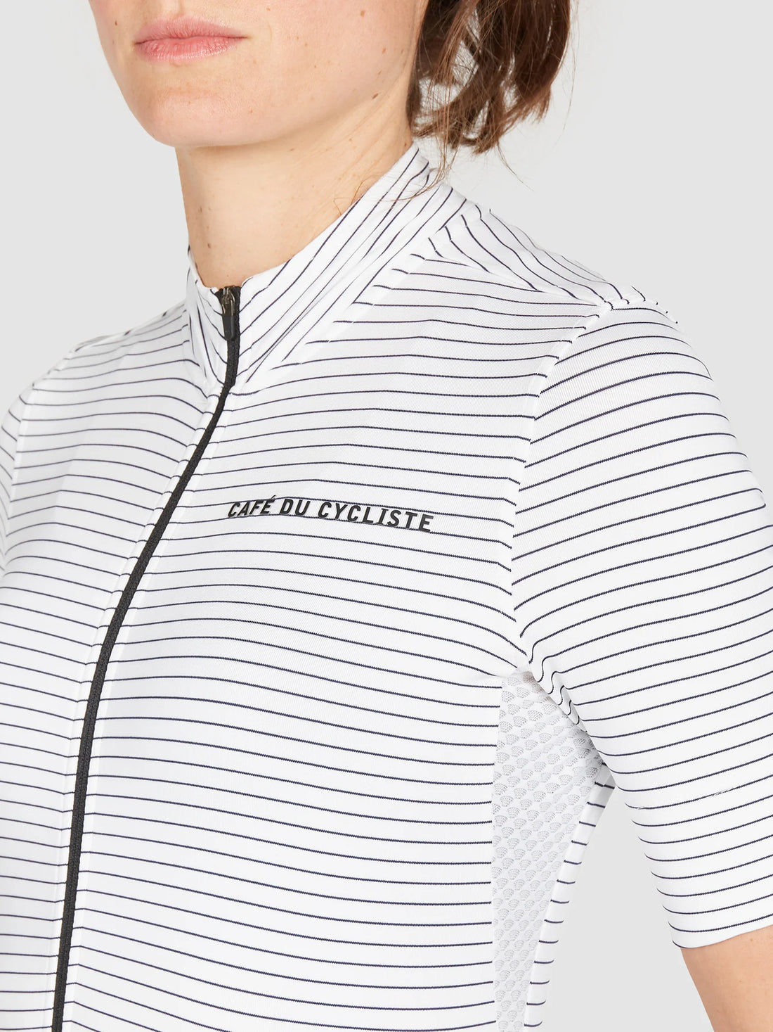Café du Cycliste Francine Women's Midweight Cycling Jersey Radtrikot White