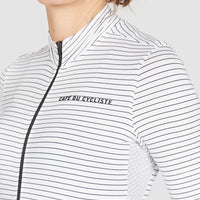 Café du Cycliste Francine Women's Midweight Cycling Jersey Radtrikot White