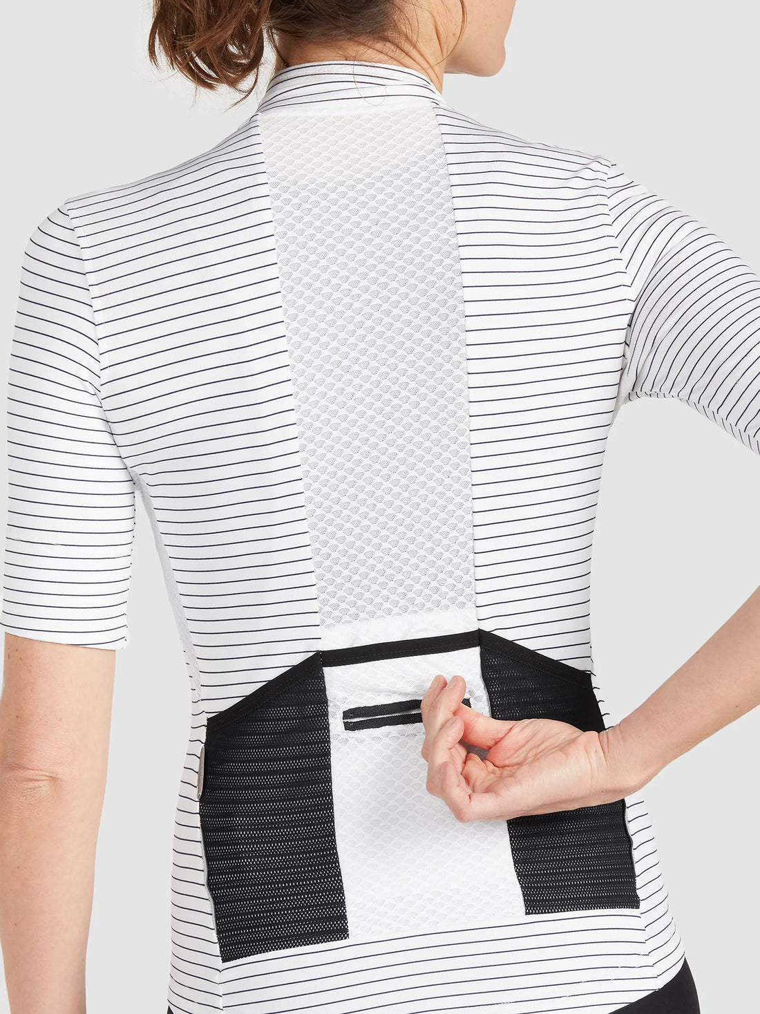 Café du Cycliste Francine Women's Midweight Cycling Jersey Radtrikot White