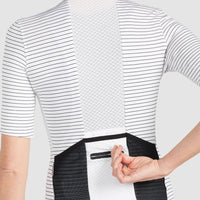 Café du Cycliste Francine Women's Midweight Cycling Jersey Radtrikot White