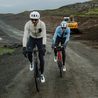 Café du Cycliste Ingrid Men's Microfleece Cycling Jersey Long Sleeve Radtrikot langarm Pearl Grey