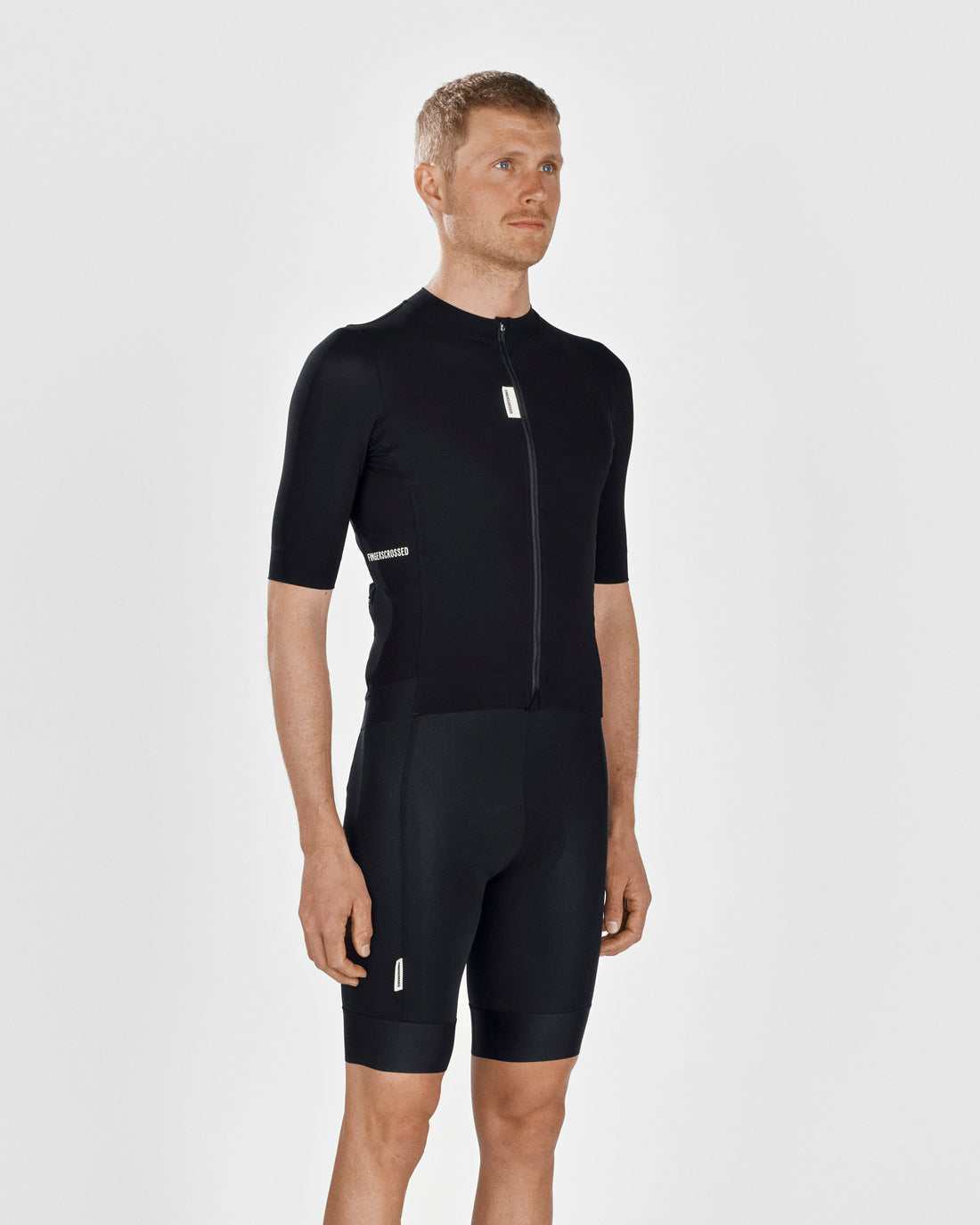 Fingercrossed Road Jersey Men Radtrikot Black
