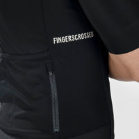 Fingercrossed Road Jersey Men Radtrikot Black