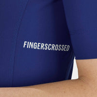 Fingercrossed Road Jersey Women Radtrikot Navy