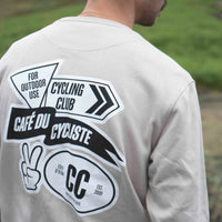 Café du Cycliste Marlene Unisex Cotton Sweatshirt Pearl Grey