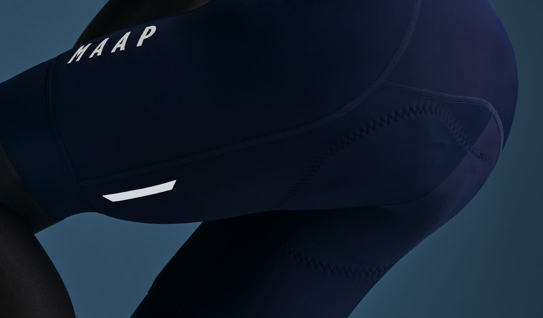 Salopette corta Maap Team Bib Evo da uomo Navy/Navy