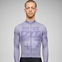 Maap Men's Drome Thermal Long Sleeve Jersey Radtrikot langarm Silver Bullet