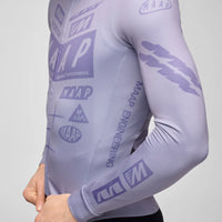 Maap Men's Drome Thermal Long Sleeve Jersey Radtrikot langarm Silver Bullet