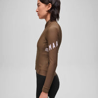 Maap Women's Apex Aeon Thermal LS Jersey Radtrikot langarm Espresso