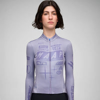 Maap Women's Drome Thermal Long Sleeve Jersey Radtrikot langarm Silver Bullet