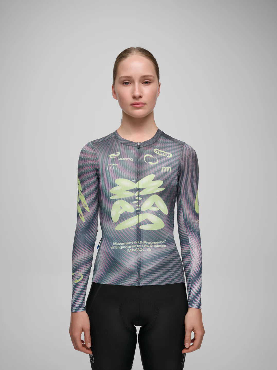 maap rennrad bekleidung Maap Women's Spectrum Pro Air LS Jersey 3.0 Radtrikot langarm Hologram – VELART