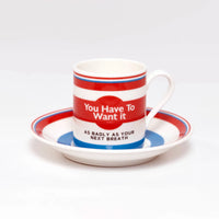 Handmade Cyclist Mathieu van Der Poel Espressotasse & Untertasse