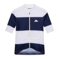 Café du Cycliste Angeline Men's Ultralight Cycling Jersey Radtrikot Navy White