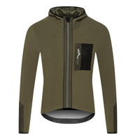 Café du Cycliste Ingrid Men's Microfleece Cycling Jersey Long Sleeve Radtrikot langarm Moss Green