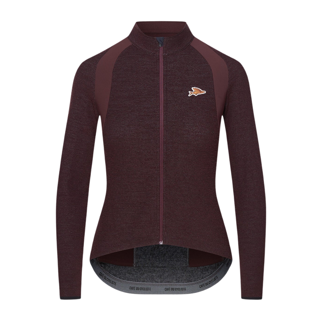 Café du Cycliste Marguerite Women's Long Sleeve Merino Cycling Jersey Radtrikot Quetsche