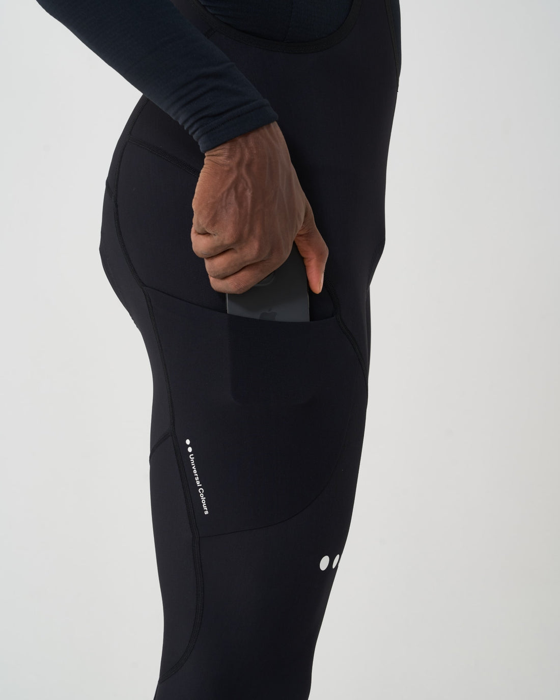 Universal Colours Mono Cargo Men's Bib Tight Winter-Radhose Black