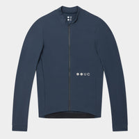 Universal Colours Mens Mono Long Sleeve Jersey Radtrikot langarm Eclipse Navy