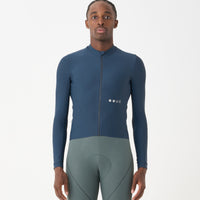 Universal Colours Mens Mono Long Sleeve Jersey Radtrikot langarm Eclipse Navy